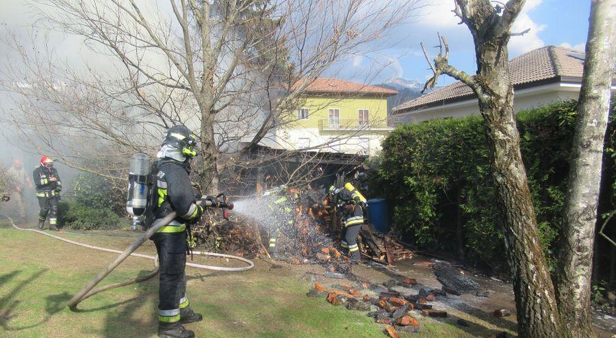 Legnaia In Fiamme A Villa Sartori - Pergine - Trentino